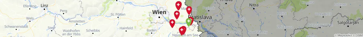 Kartenansicht für Apotheken-Notdienste in der Nähe von Engelhartstetten (Gänserndorf, Niederösterreich)